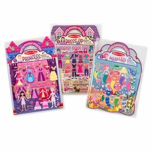 Melissa & Doug Princess, Dress-Up, and Mermaid Puffy Sticker Play Set NWT